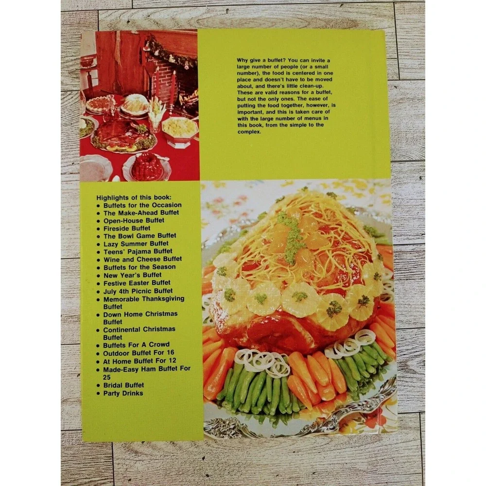 Family Circle Buffet Entertaining Cookbook 1978 Hardcover 96 Pgs Rockville House